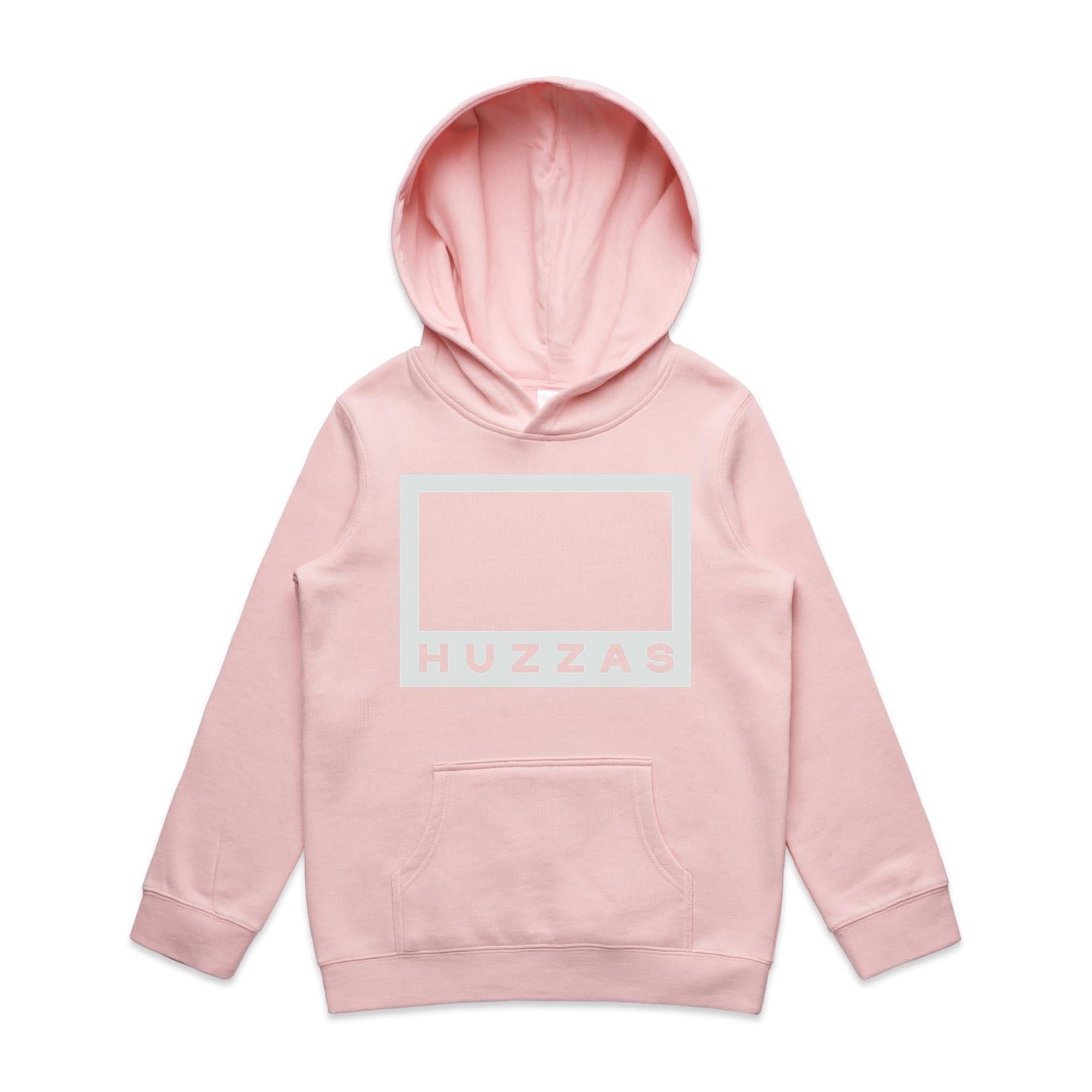 Huzzas Youth Box Hoodie — heavyweight kids cotton pullover hoodie by Huzzas, Gracetown WA