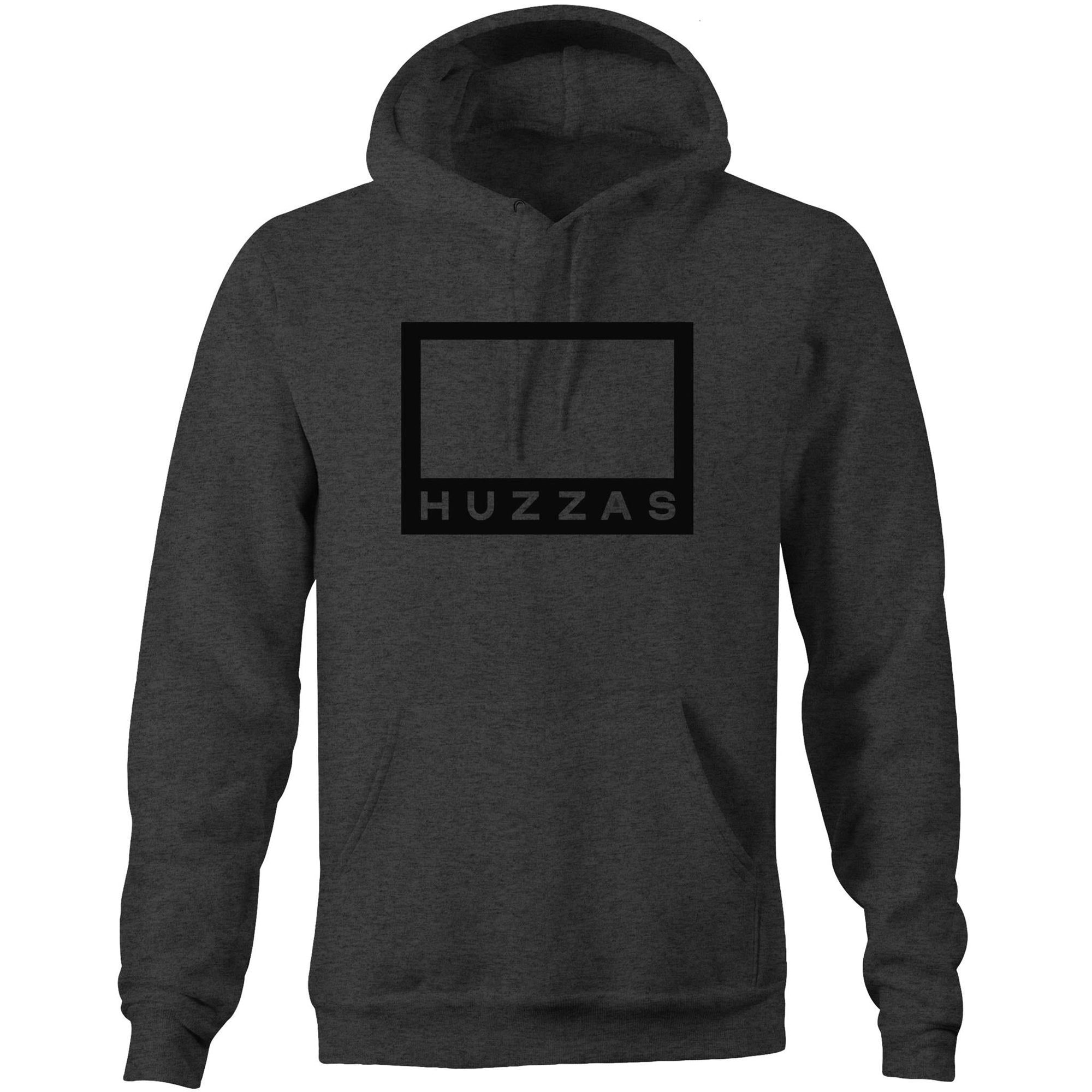Huzzas Classic Box Hoodie — unisex cotton pullover hoodie by Huzzas surf brand, Gracetown WA
