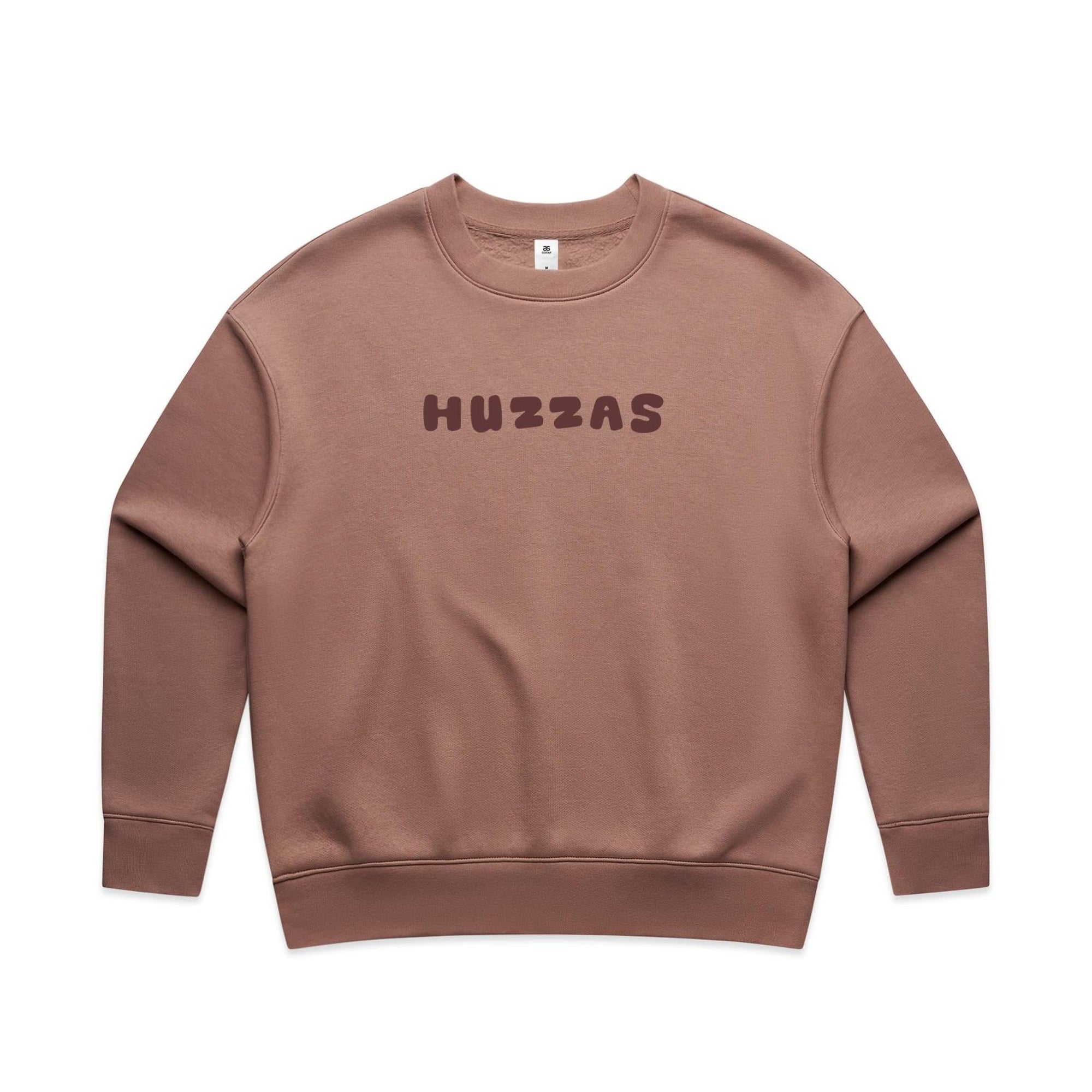 Huzzas Women's Relax Crew — women's cotton sweatshirt, relaxed fit, Gracetown WA