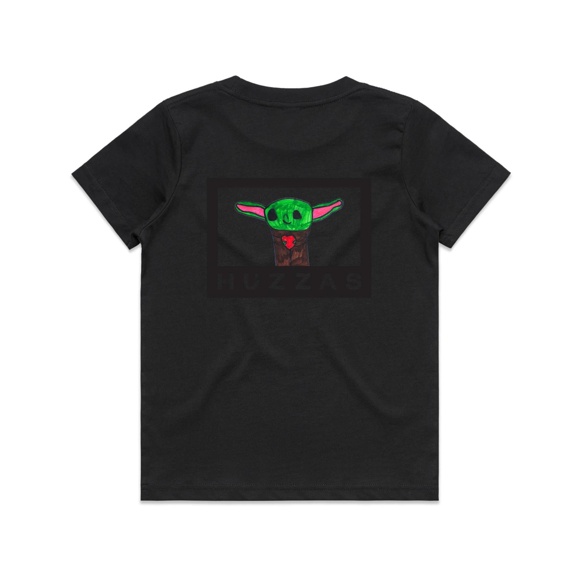Amelia's Baby Yoda Pocket Tee — kids cotton t-shirt with artwork by Amelia Bremner, age 8