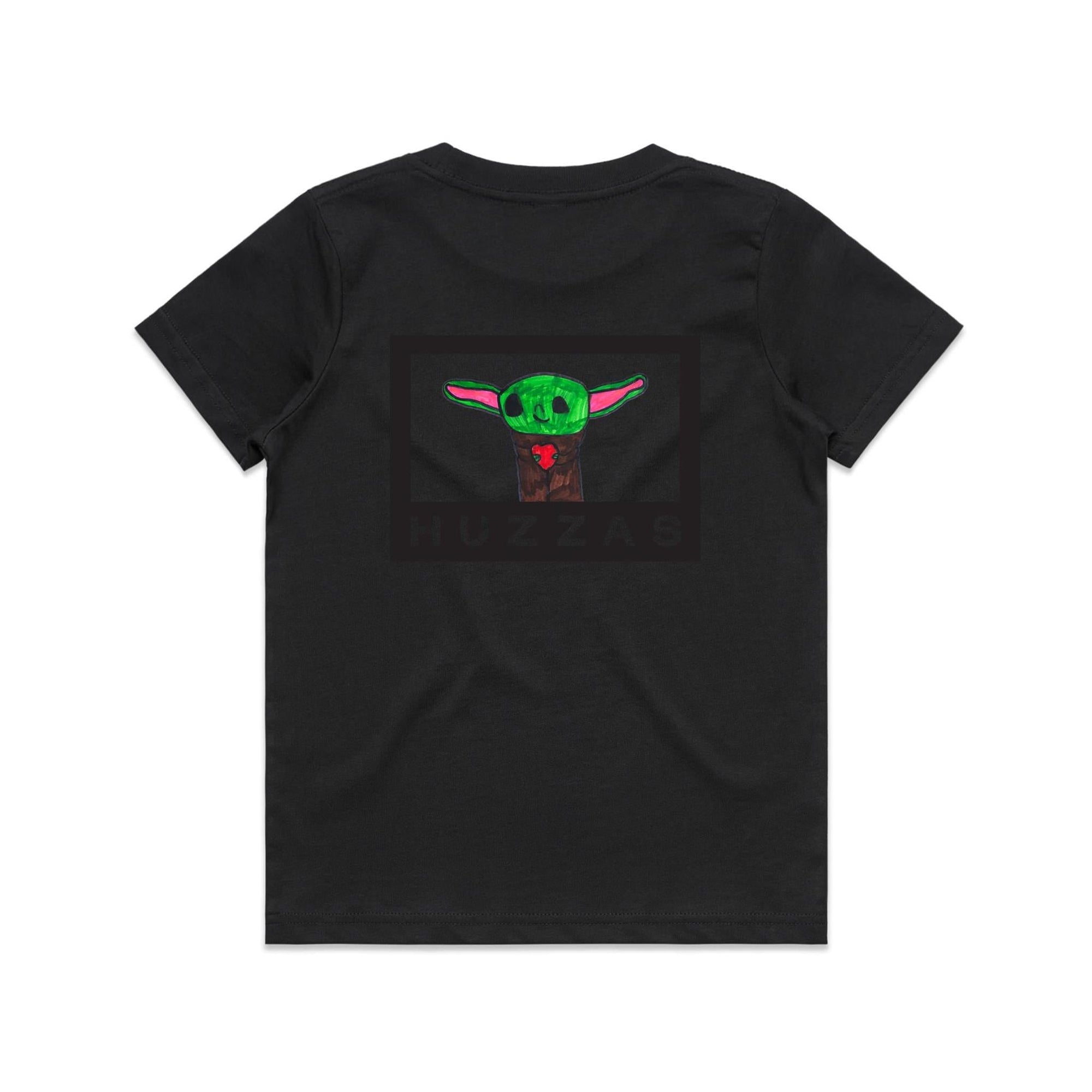 Amelia's Baby Yoda Pocket Tee — kids cotton t-shirt with artwork by Amelia Bremner, age 8