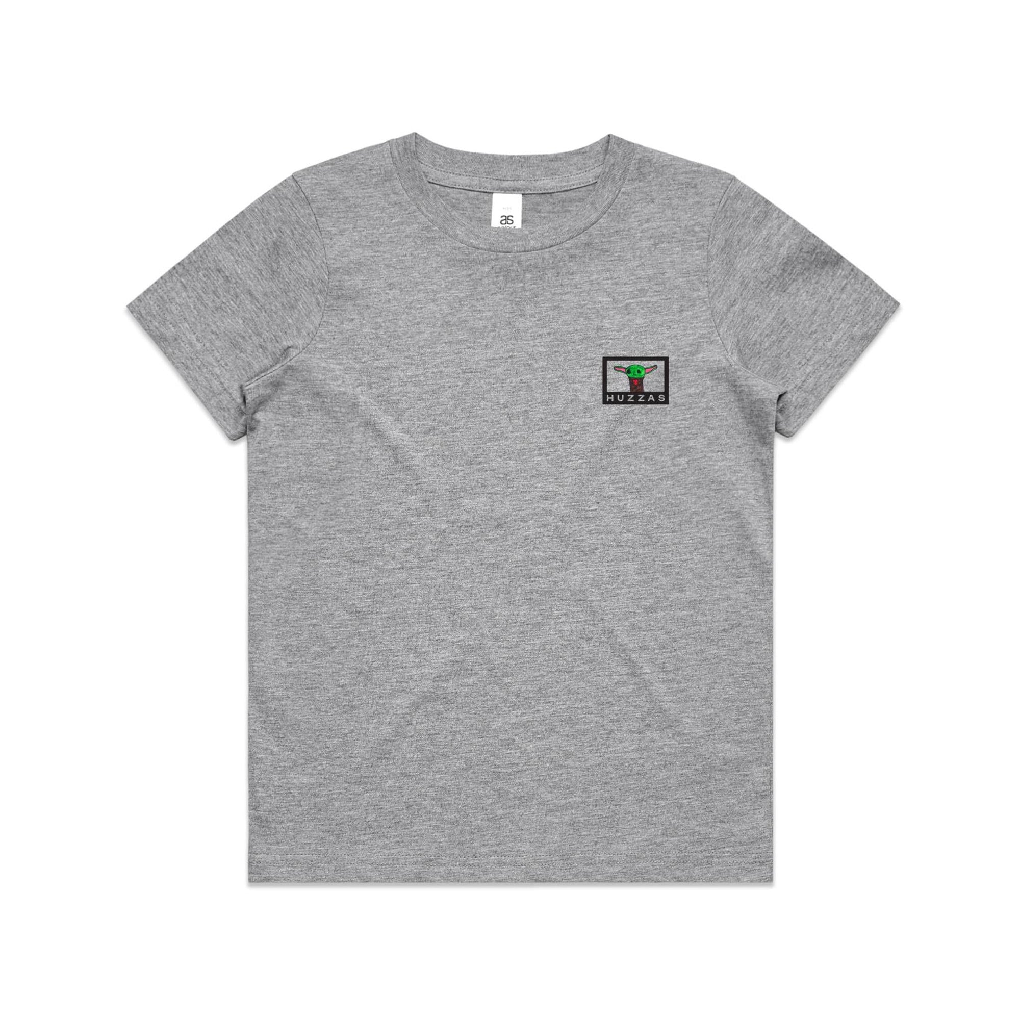 Amelia's Baby Yoda Pocket Tee — kids cotton t-shirt with artwork by Amelia Bremner, age 8
