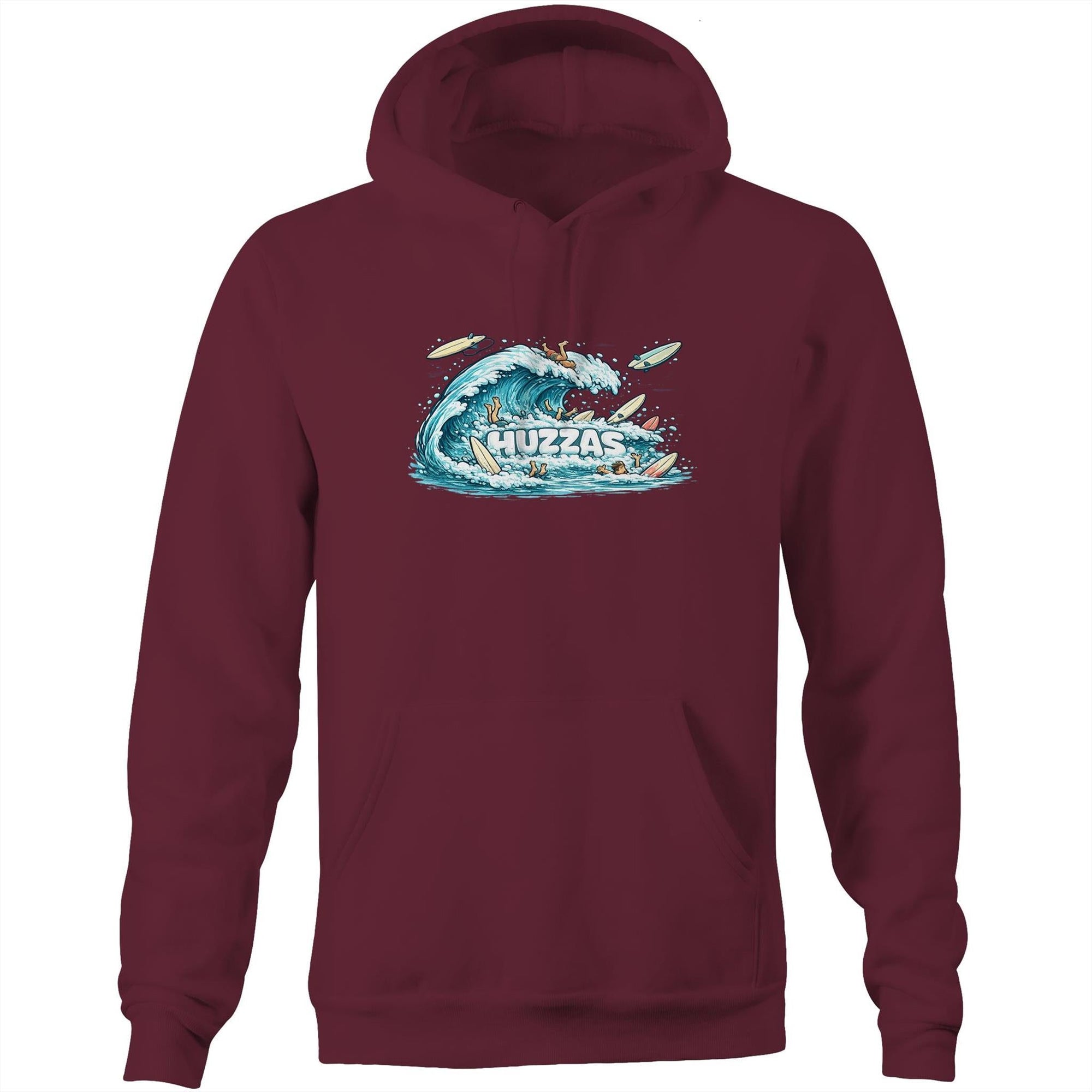 Huzzas LOL Hoodie — heavyweight unisex cotton surf hoodie, Gracetown Western Australia
