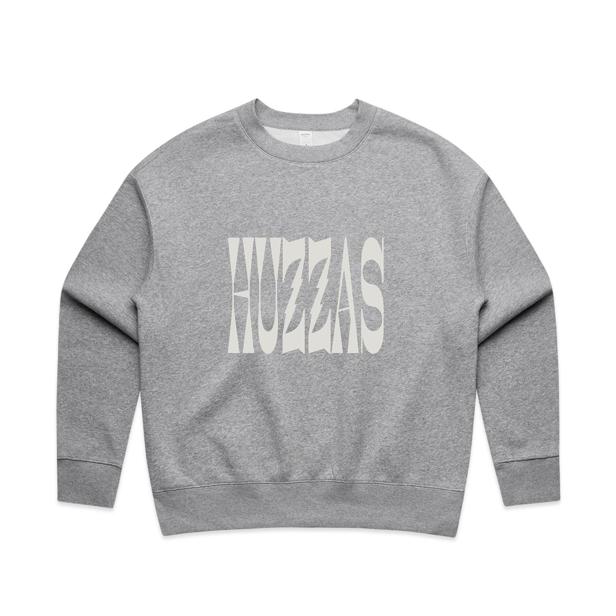 Huzzas Women's Block Crew — women's cotton sweatshirt with block print, Gracetown WA