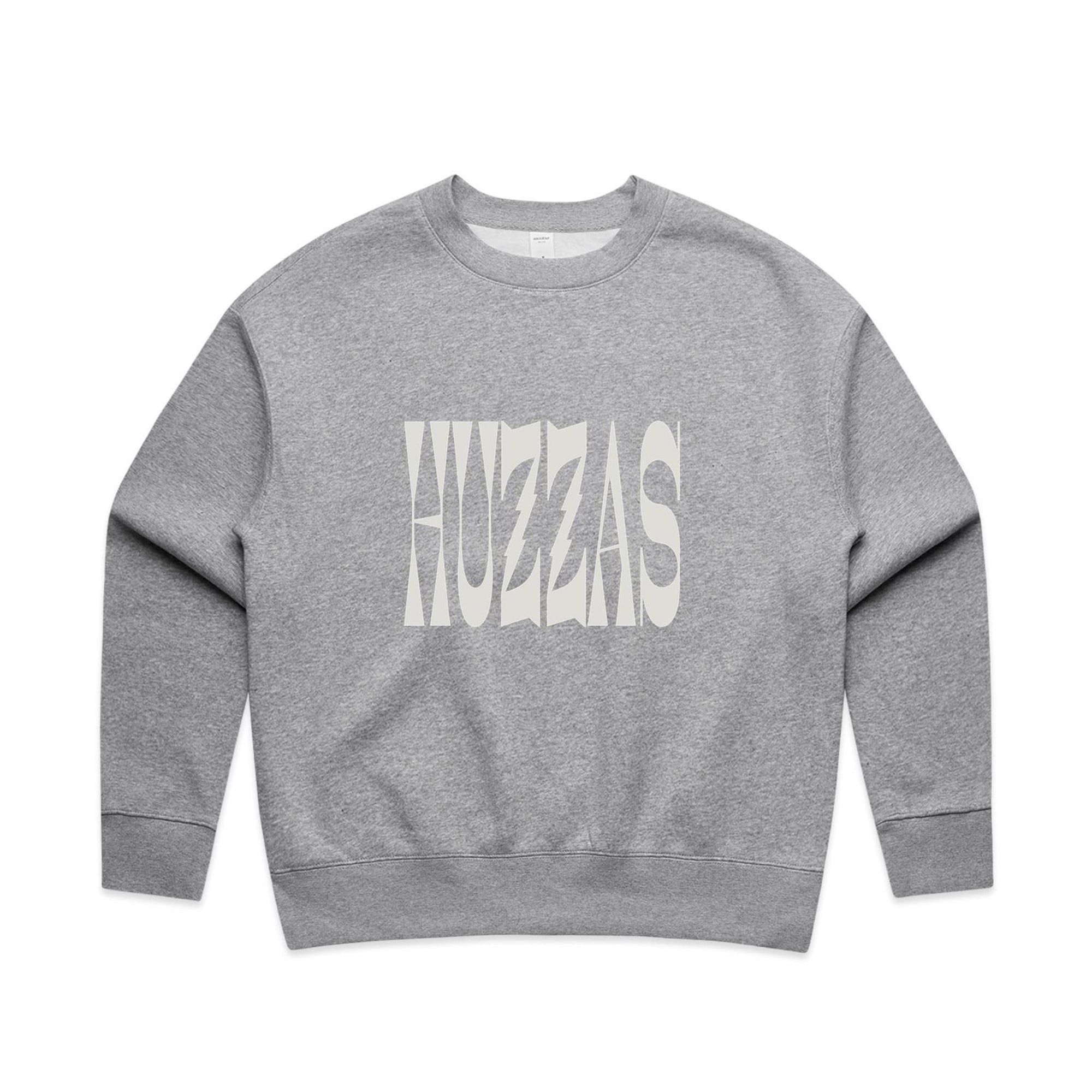 Huzzas Women's Block Crew — women's cotton sweatshirt with block print, Gracetown WA