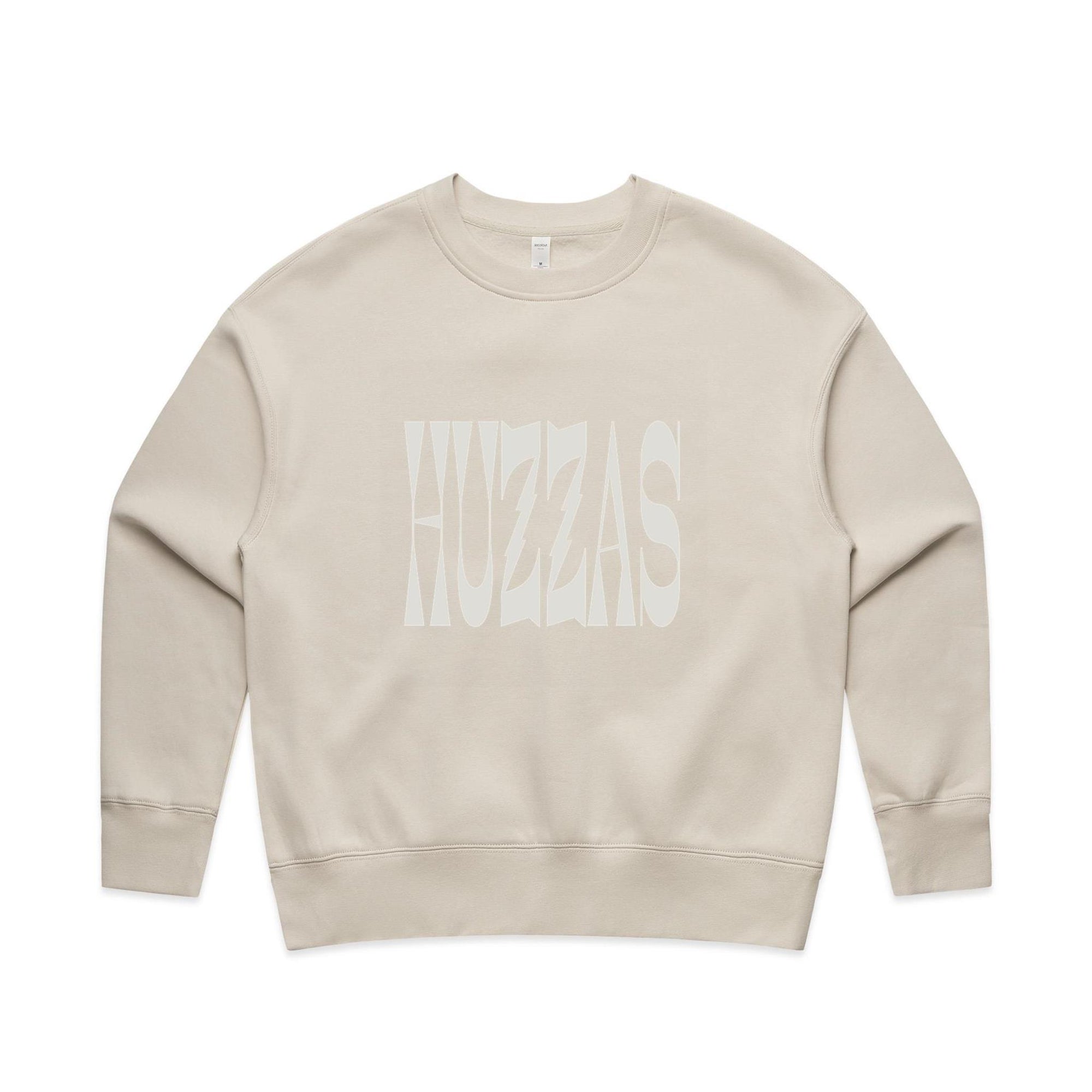 Huzzas Women's Block Crew — women's cotton sweatshirt with block print, Gracetown WA