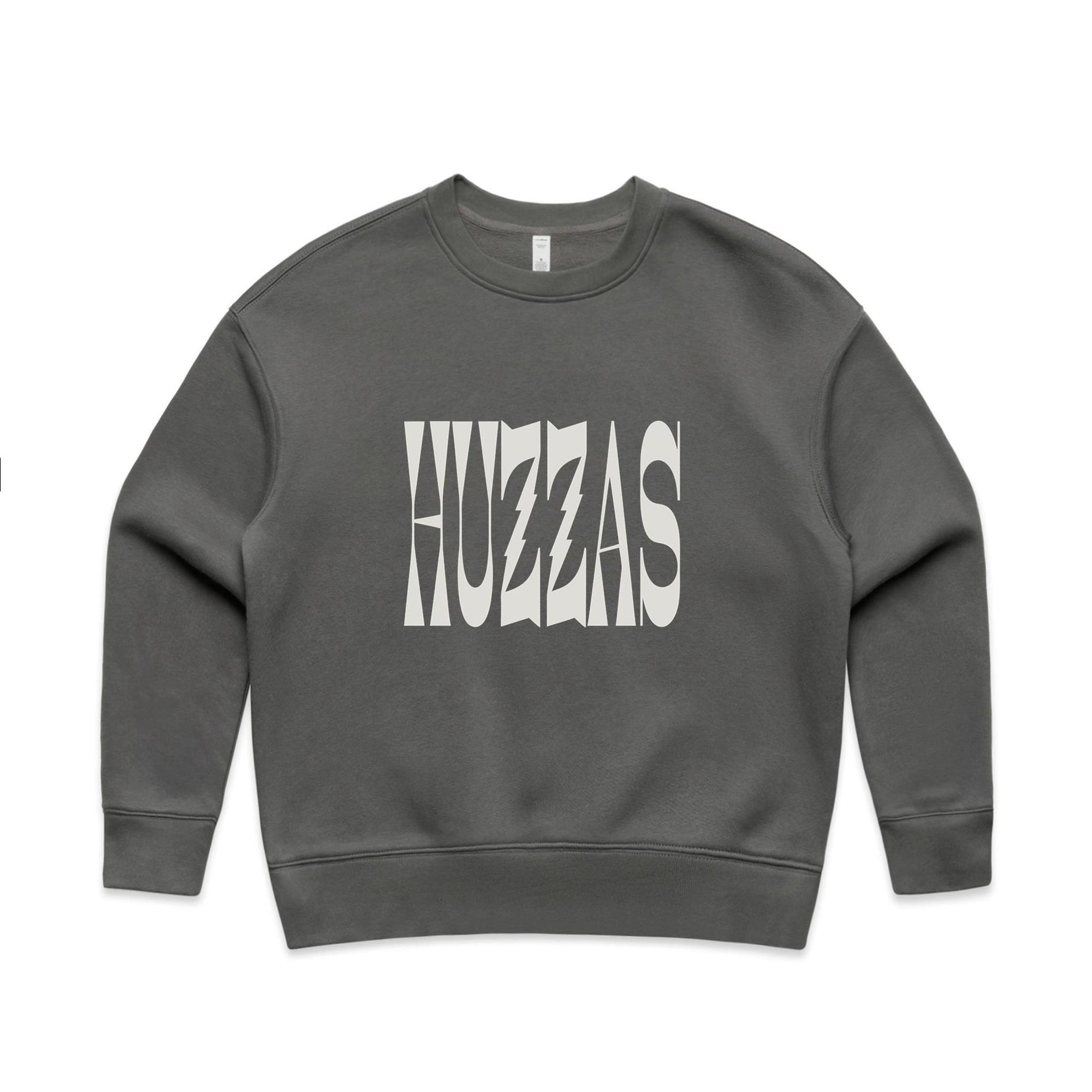 Huzzas Women's Block Crew — women's cotton sweatshirt with block print, Gracetown WA