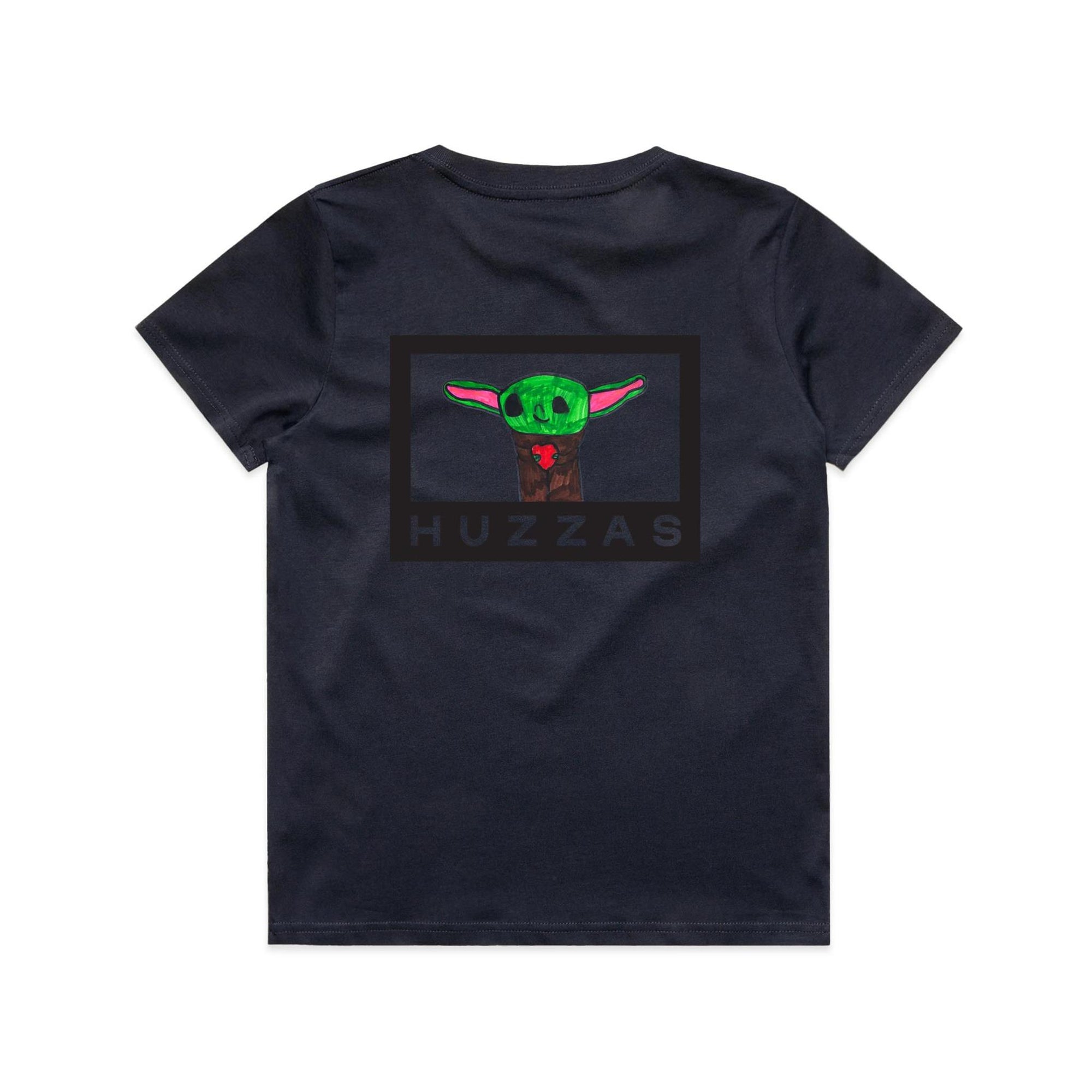 Amelia's Baby Yoda Pocket Tee — kids cotton t-shirt with artwork by Amelia Bremner, age 8