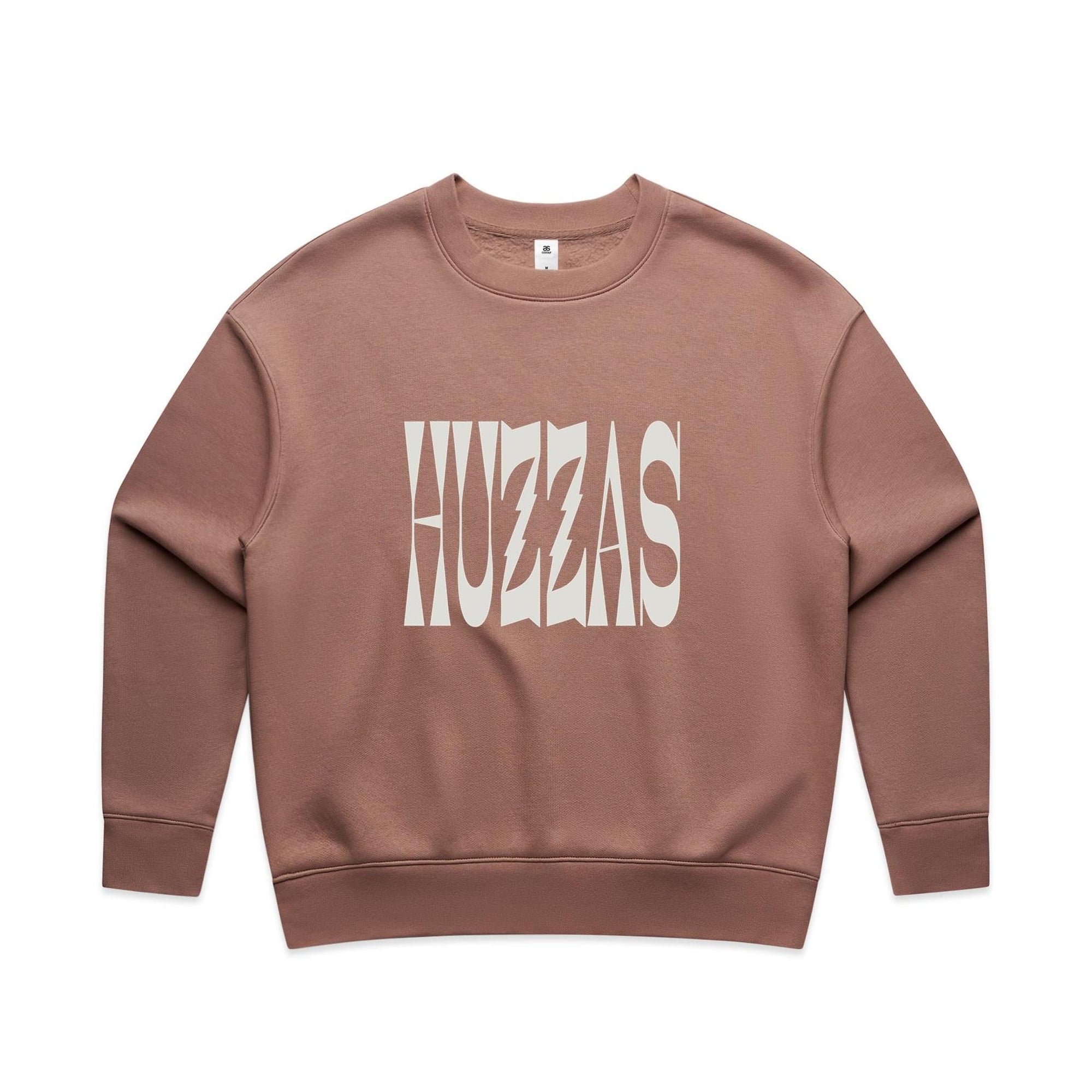 Huzzas Women's Block Crew — women's cotton sweatshirt with block print, Gracetown WA