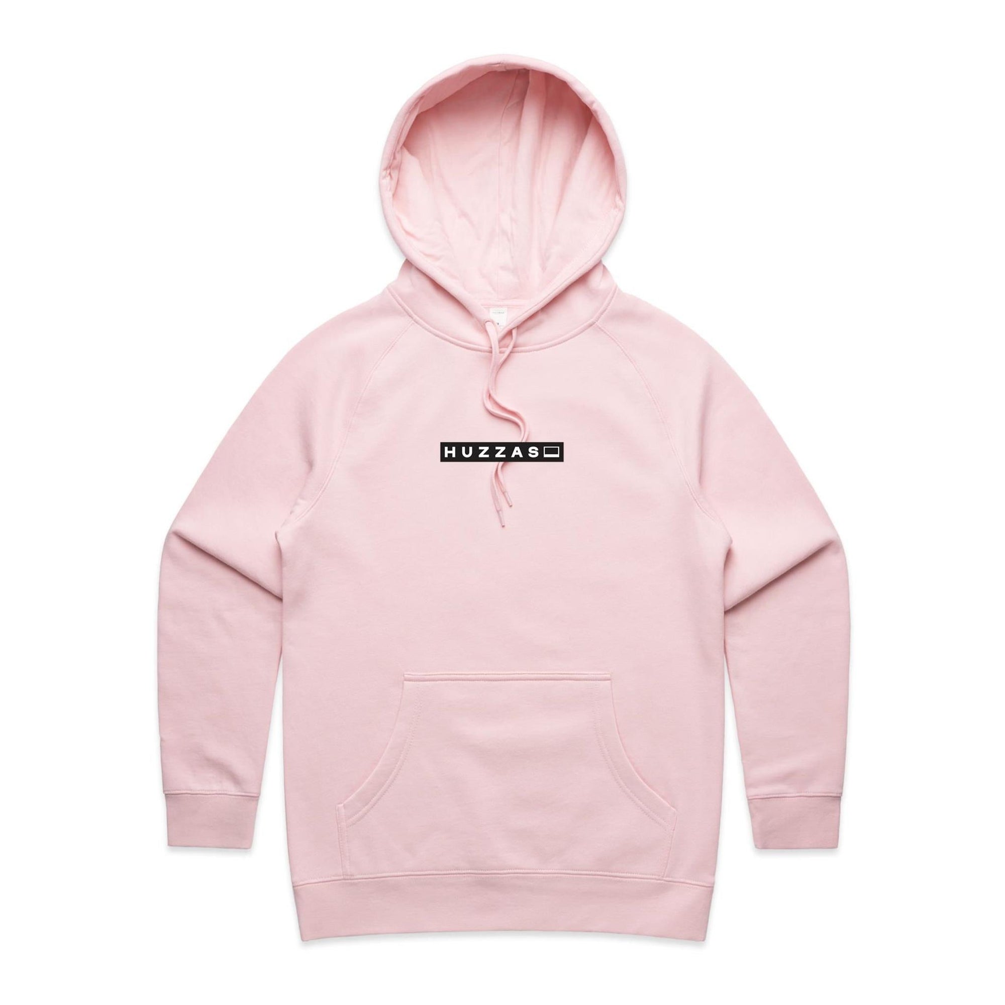Huzzas Women's Minimal Hoodie — women's cotton pullover hoodie, no chest logo, Gracetown WA